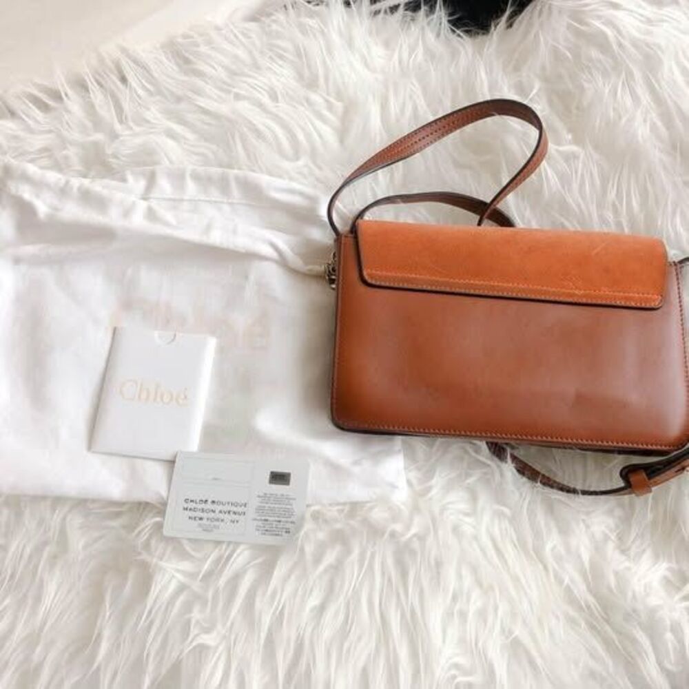 Chloe Faye - Small Bag Tobacco Suede Calfskin – like new w/ Dust Bag - Picture 6 of 7